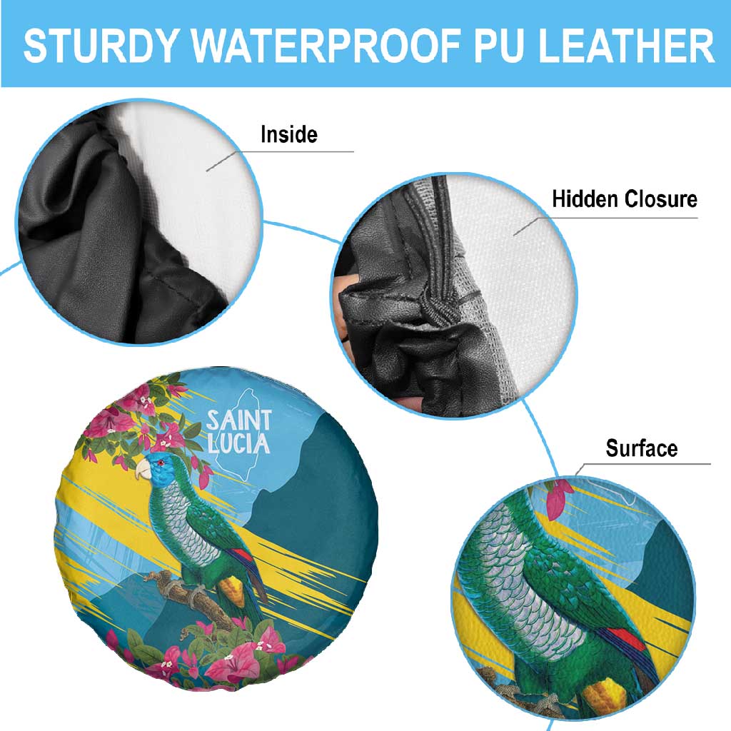 Saint Lucia Afro Spare Tire Cover Tropical Vibes
