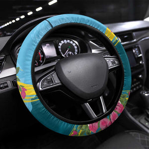 Saint Lucia Afro Steering Wheel Cover Tropical Vibes