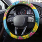 Saint Lucia Afro Steering Wheel Cover Tropical Vibes