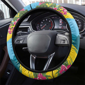 Saint Lucia Afro Steering Wheel Cover Tropical Vibes