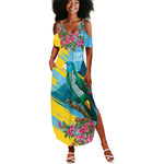 Saint Lucia Afro Summer Maxi Dress Tropical Vibes