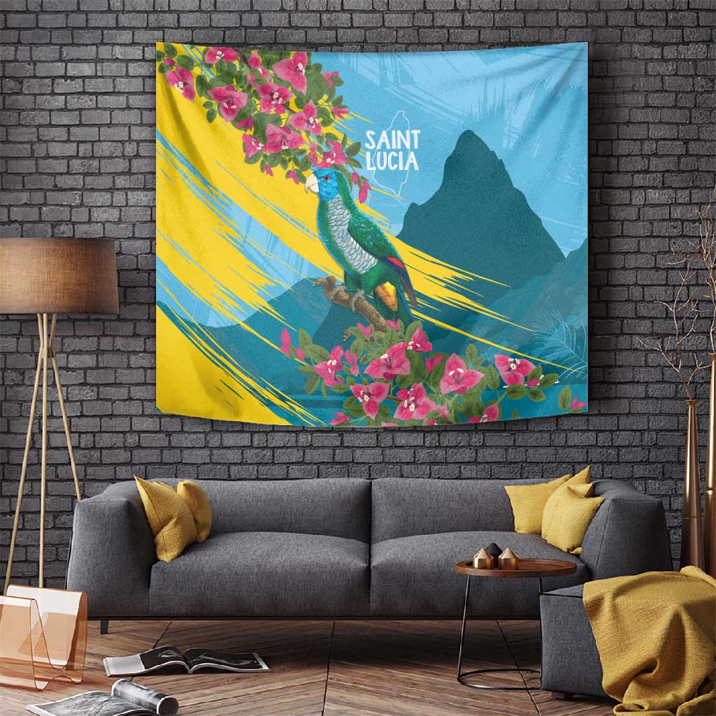Saint Lucia Afro Tapestry Tropical Vibes