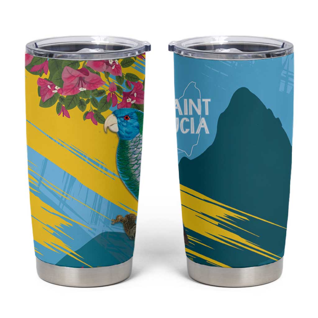 Saint Lucia Afro Tumbler Cup Tropical Vibes