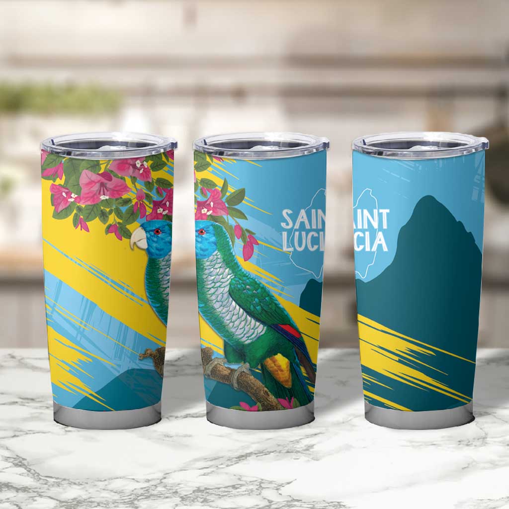 Saint Lucia Afro Tumbler Cup Tropical Vibes