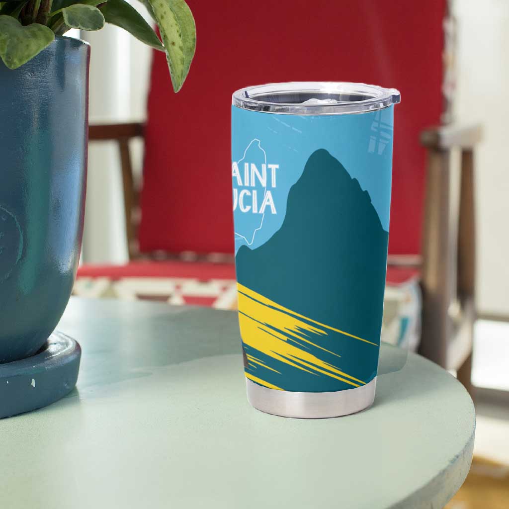 Saint Lucia Afro Tumbler Cup Tropical Vibes