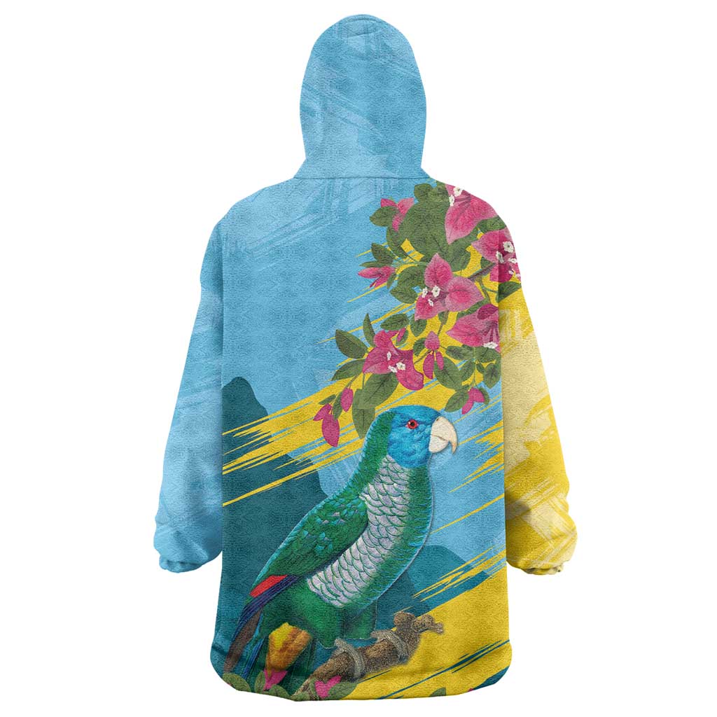 Saint Lucia Afro Wearable Blanket Hoodie Tropical Vibes