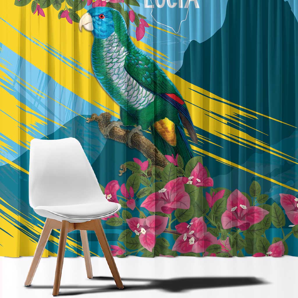 Saint Lucia Afro Window Curtain Tropical Vibes