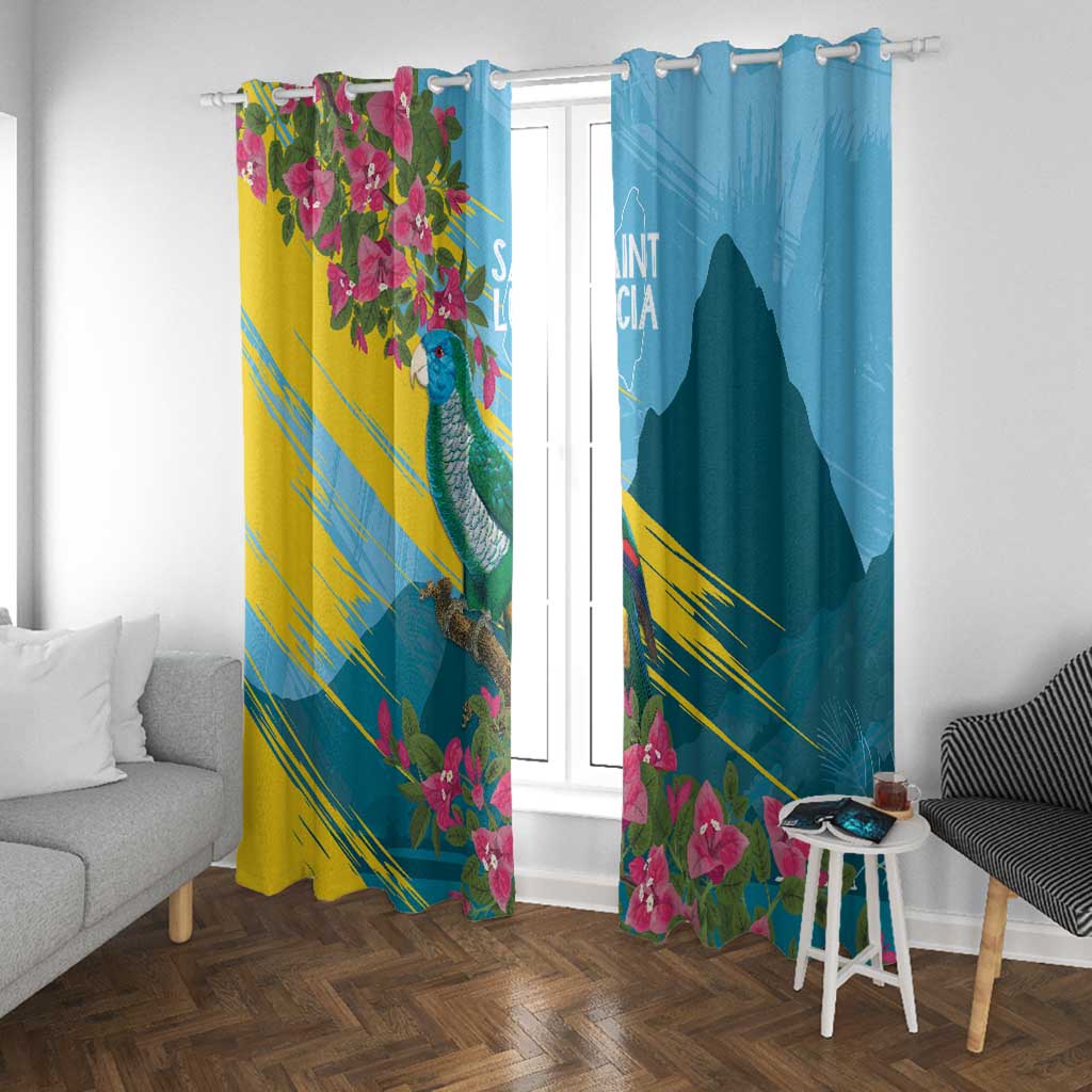 Saint Lucia Afro Window Curtain Tropical Vibes