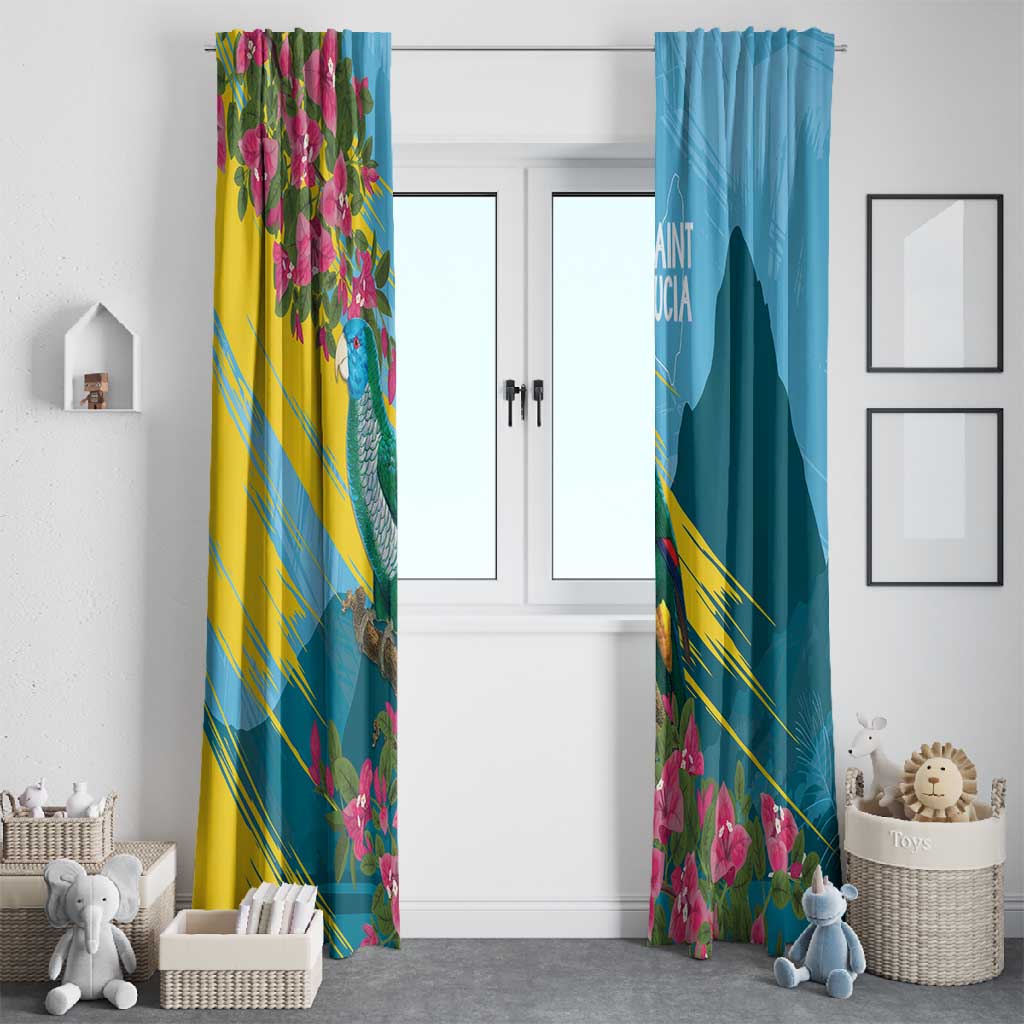 Saint Lucia Afro Window Curtain Tropical Vibes
