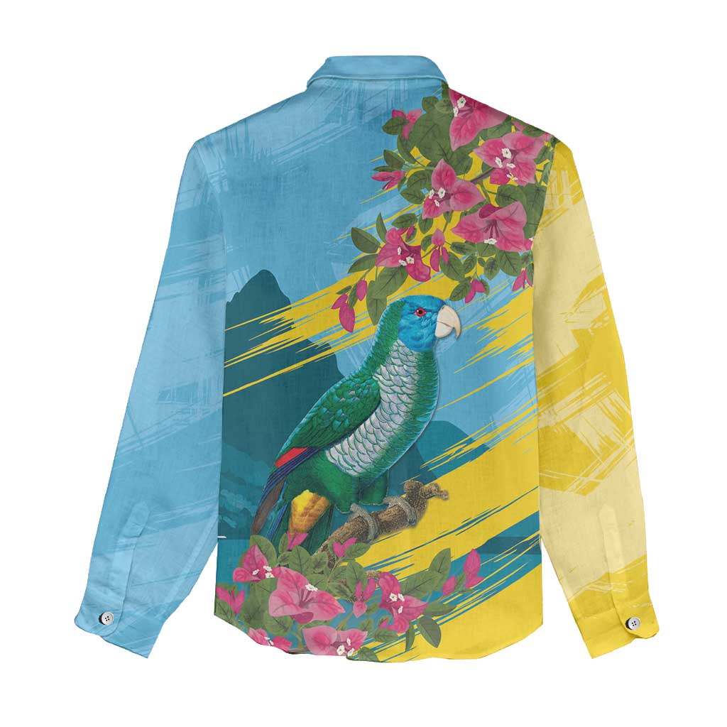 Saint Lucia Afro Women Casual Shirt Tropical Vibes