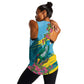 Saint Lucia Afro Women Racerback Tank Tropical Vibes