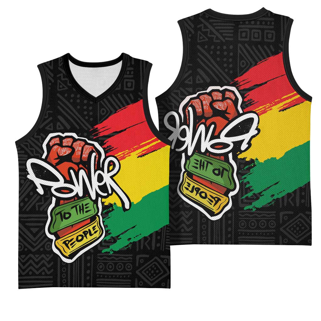 Juneteenth Basketball Jersey Power To The People - African Pride