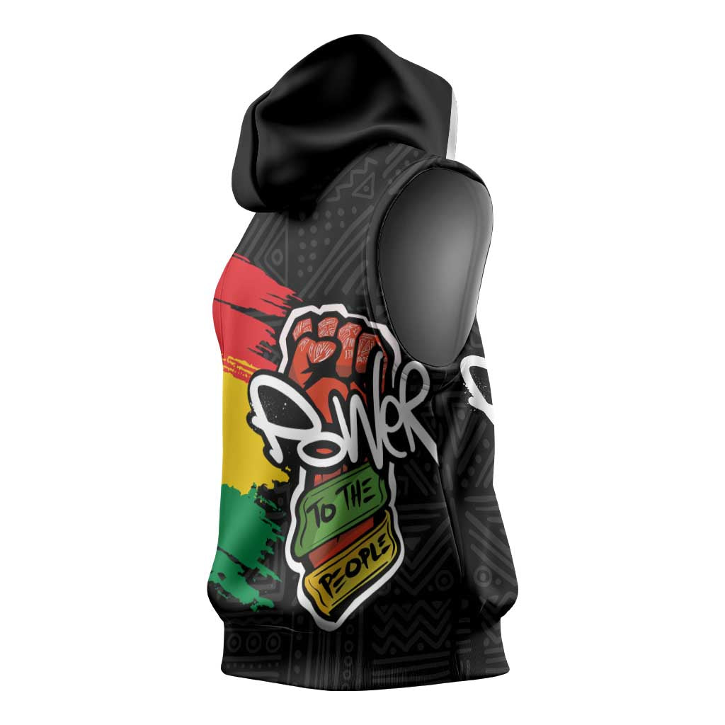 Juneteenth Sleeveless Hoodie Power To The People - African Pride