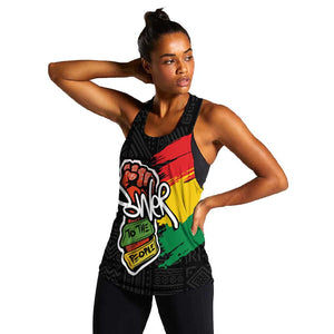 Juneteenth Women Racerback Tank Power To The People