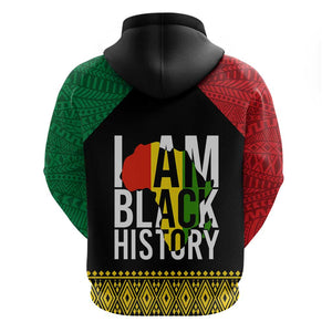 Juneteenth Hoodie Mix African Pattern - I Am Black History
