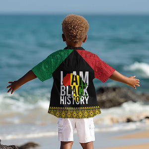 Juneteenth Kid Hawaiian Shirt Mix African Pattern - I Am Black History