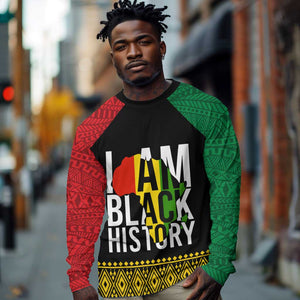 Juneteenth Long Sleeve Shirt Mix African Pattern - I Am Black History LT7