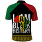 Juneteenth Polo Shirt Mix African Pattern - I Am Black History