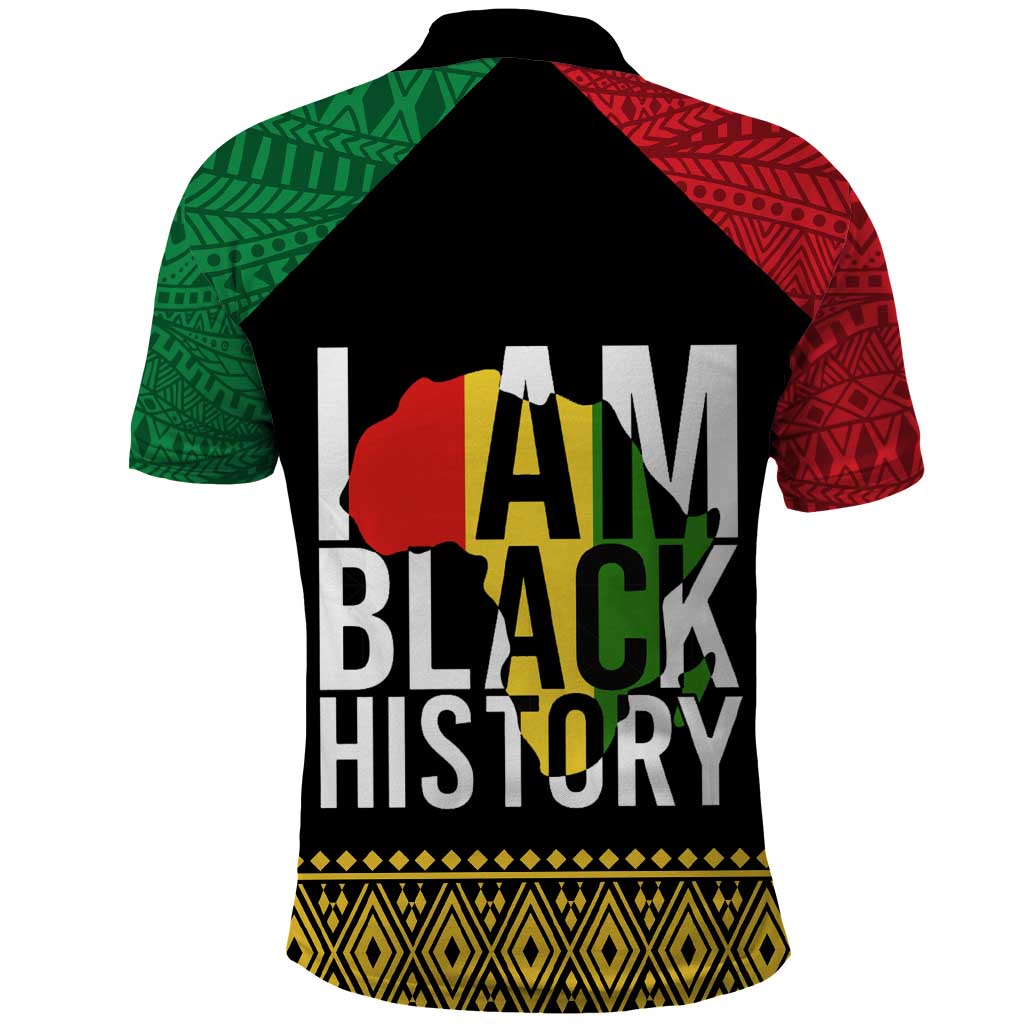 Juneteenth Polo Shirt Mix African Pattern - I Am Black History