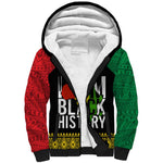Juneteenth Sherpa Hoodie Mix African Pattern - I Am Black History