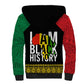Juneteenth Sherpa Hoodie Mix African Pattern - I Am Black History