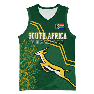 South Africa Rugby Basketball Jersey Champions GO Bokke - African Pride