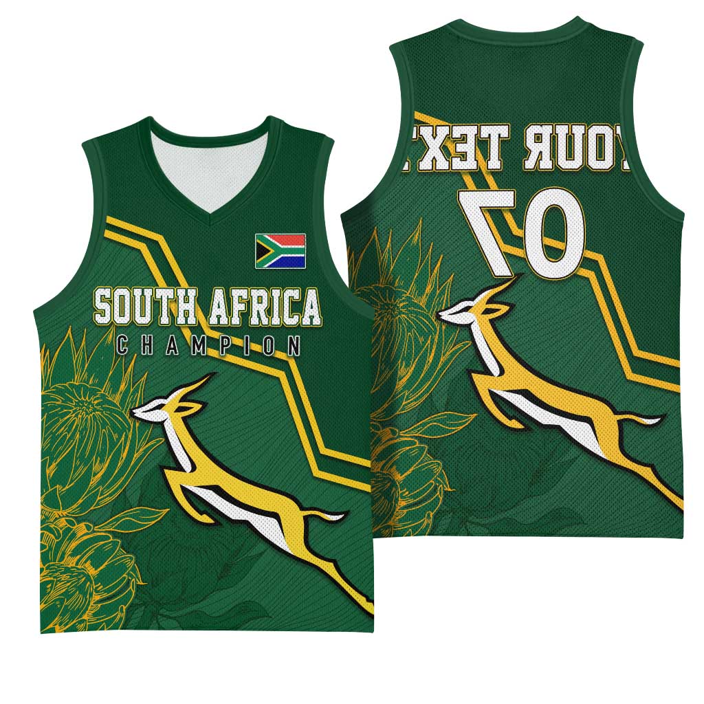 South Africa Rugby Basketball Jersey Champions GO Bokke - African Pride