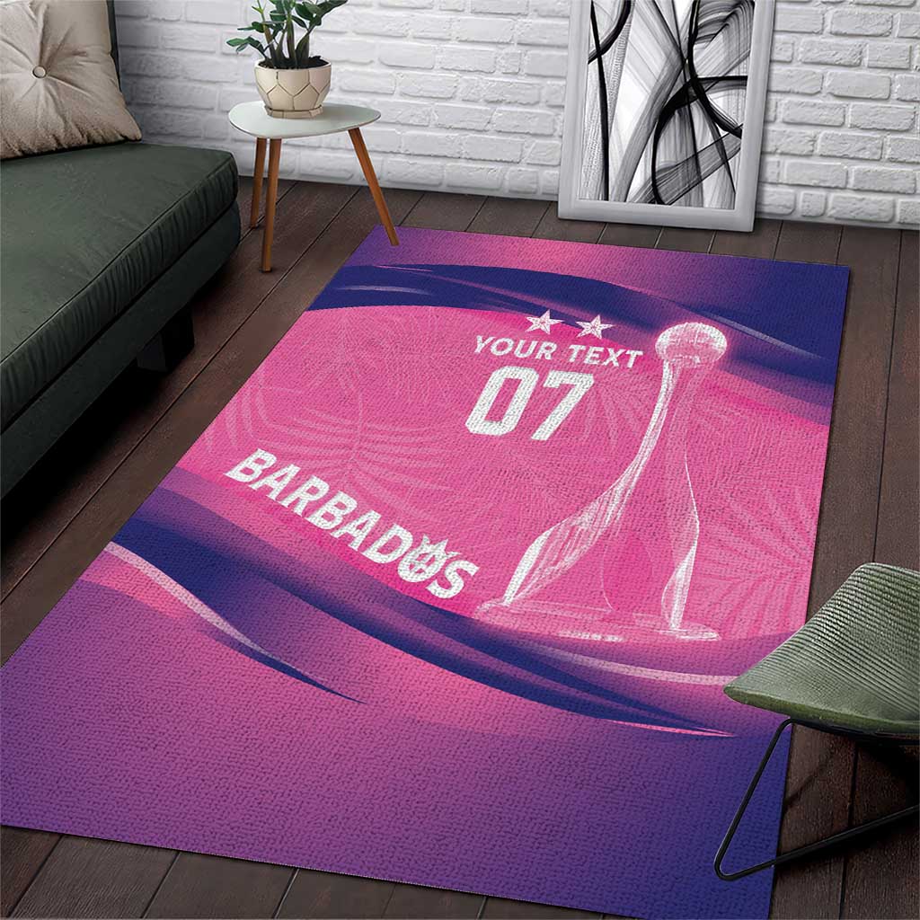 Afro-Barbadians Cricket Custom Area Rug Royal Champions - Tropical Vibes - African Pride