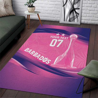 Afro-Barbadians Cricket Custom Area Rug Royal Champions - Tropical Vibes - African Pride