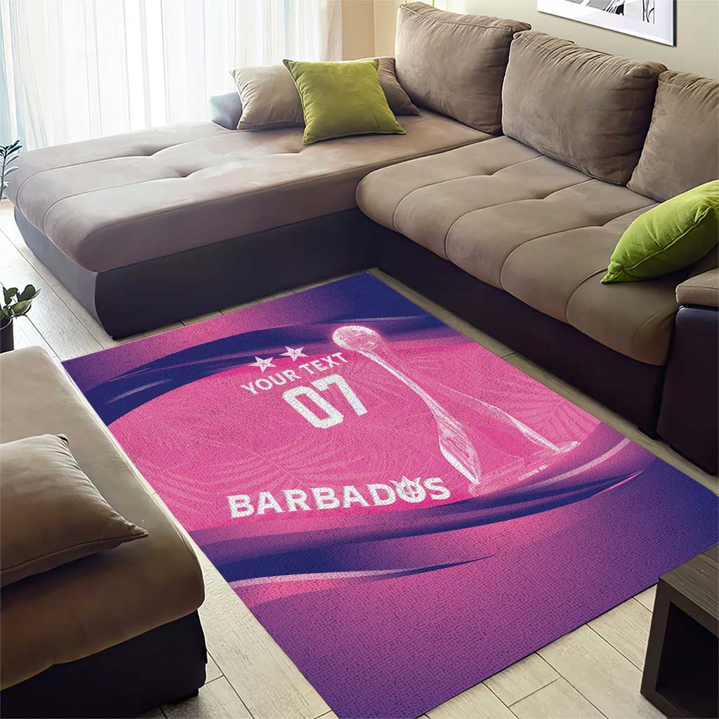 Afro-Barbadians Cricket Custom Area Rug Royal Champions - Tropical Vibes - African Pride