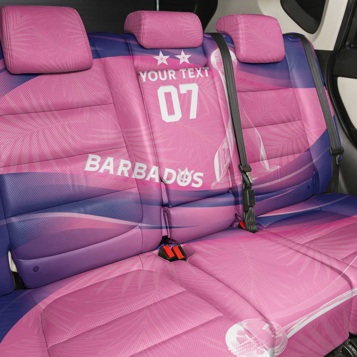 Afro-Barbadians Cricket Custom Back Car Seat Cover Royal Champions - Tropical Vibes - African Pride