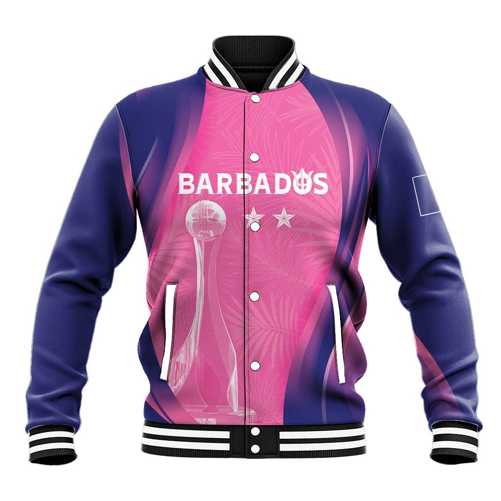 Afro-Barbadians Cricket Custom Baseball Jacket Royal Champions - Tropical Vibes - African Pride