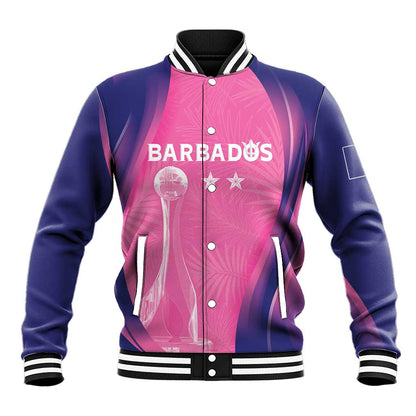 Afro-Barbadians Cricket Custom Baseball Jacket Royal Champions - Tropical Vibes - African Pride