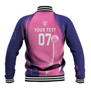 Afro-Barbadians Cricket Custom Baseball Jacket Royal Champions - Tropical Vibes - African Pride