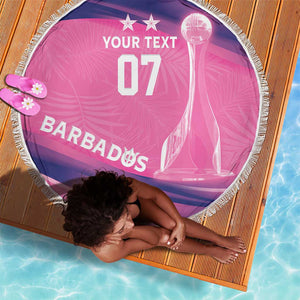Afro-Barbadians Cricket Custom Beach Blanket Royal Champions - Tropical Vibes - African Pride