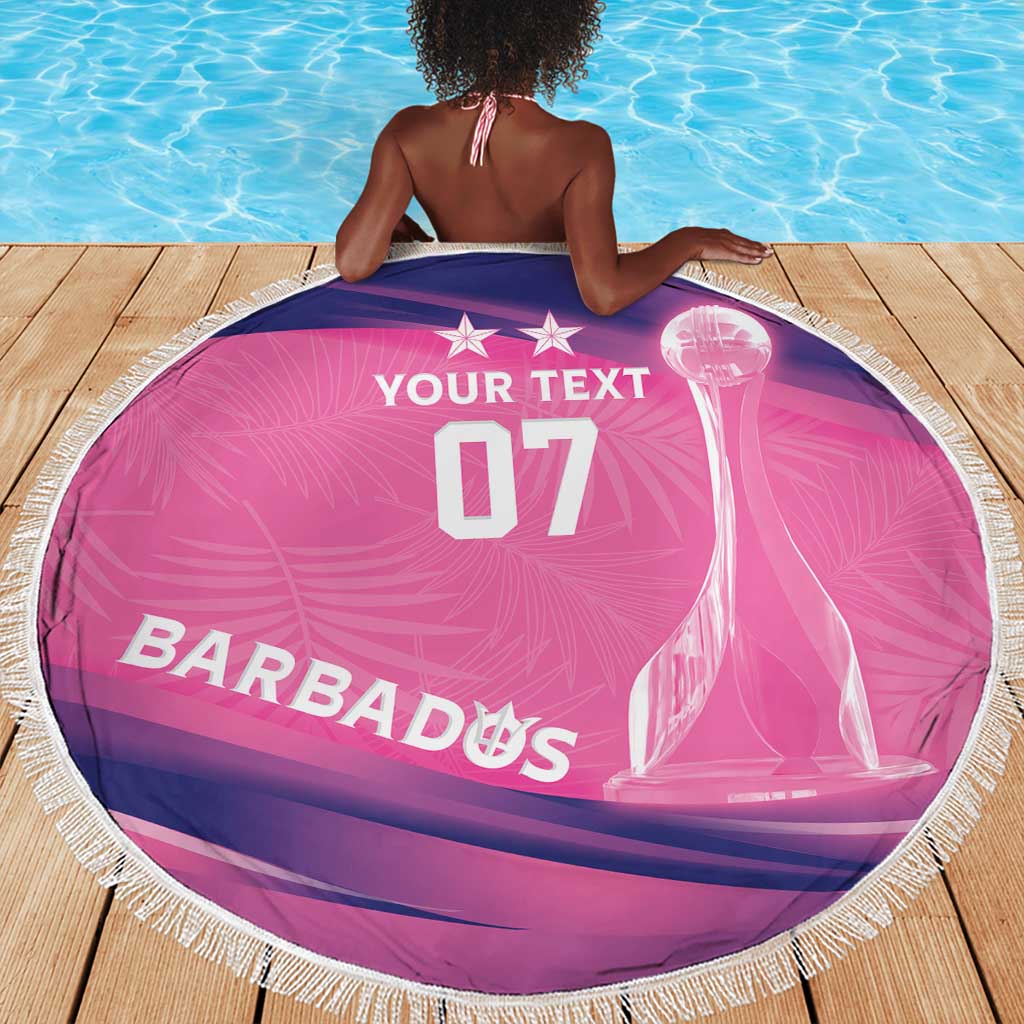 Afro-Barbadians Cricket Custom Beach Blanket Royal Champions - Tropical Vibes - African Pride