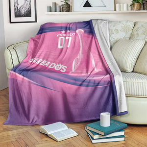 Afro-Barbadians Cricket Custom Blanket Royal Champions - Tropical Vibes - African Pride