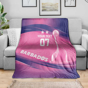 Afro-Barbadians Cricket Custom Blanket Royal Champions - Tropical Vibes - African Pride