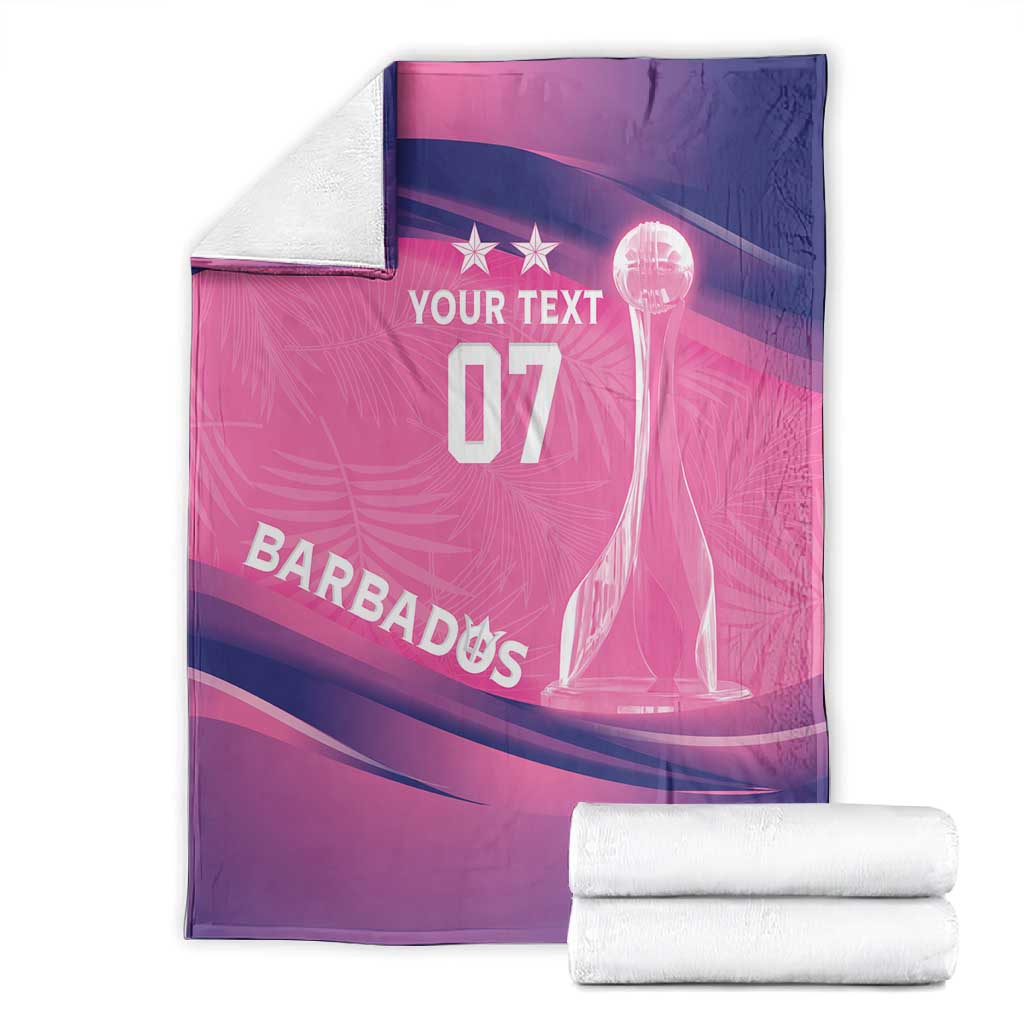 Afro-Barbadians Cricket Custom Blanket Royal Champions - Tropical Vibes - African Pride