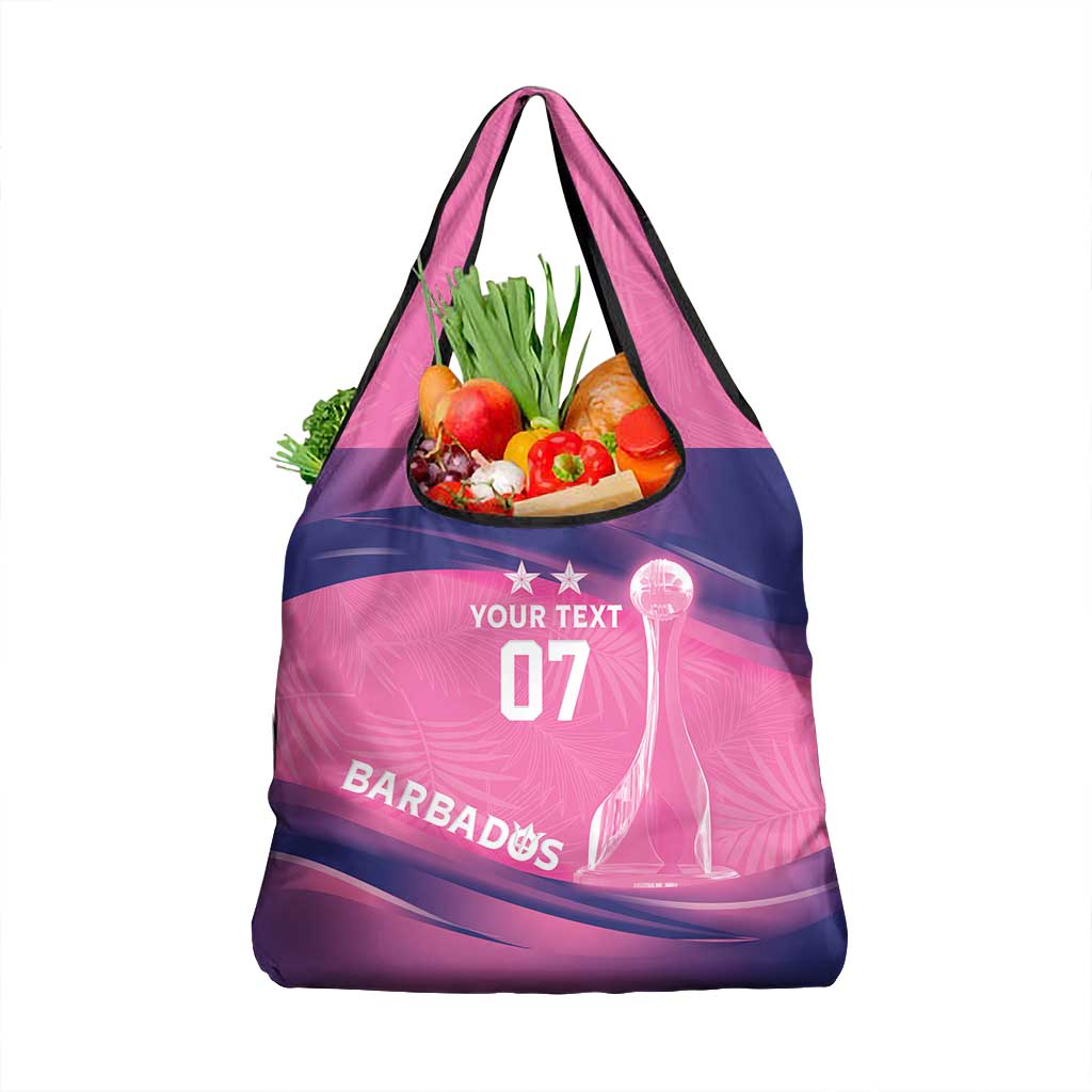 Afro-Barbadians Cricket Custom Grocery Bag Royal Champions - Tropical Vibes - African Pride