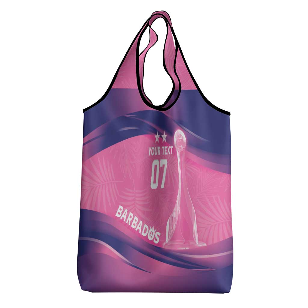 Afro-Barbadians Cricket Custom Grocery Bag Royal Champions - Tropical Vibes - African Pride