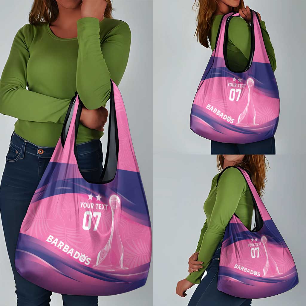 Afro-Barbadians Cricket Custom Grocery Bag Royal Champions - Tropical Vibes - African Pride