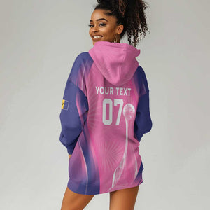 Afro-Barbadians Cricket Custom Hoodie Dress Royal Champions - Tropical Vibes - African Pride