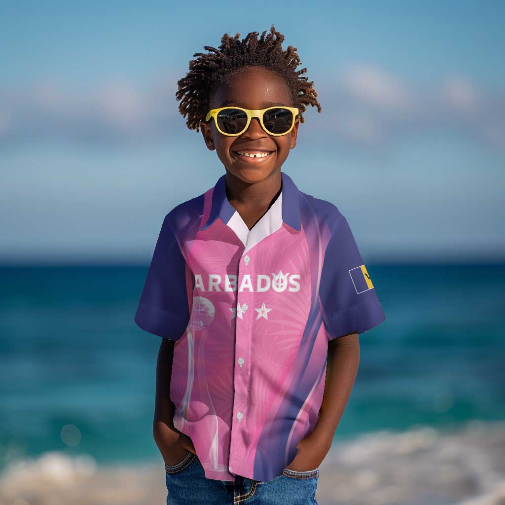 Afro-Barbadians Cricket Custom Kid Hawaiian Shirt Royal Champions - Tropical Vibes - African Pride