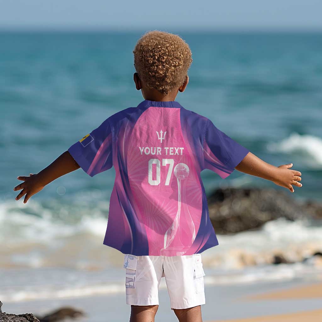 Afro-Barbadians Cricket Custom Kid Hawaiian Shirt Royal Champions - Tropical Vibes - African Pride