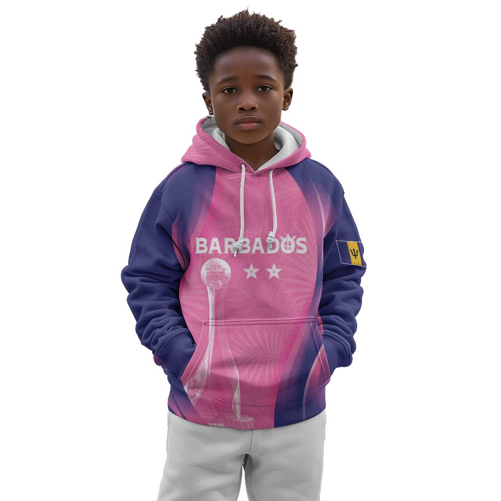 Afro-Barbadians Cricket Custom Kid Hoodie Royal Champions - Tropical Vibes - African Pride