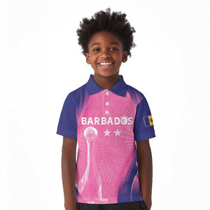 Afro-Barbadians Cricket Custom Kid Polo Shirt Royal Champions - Tropical Vibes - African Pride