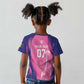 Afro-Barbadians Cricket Custom Kid T shirt Royal Champions - Tropical Vibes - African Pride
