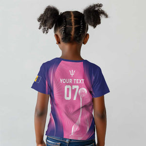 Afro-Barbadians Cricket Custom Kid T shirt Royal Champions - Tropical Vibes - African Pride