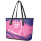 Afro-Barbadians Cricket Custom Leather Tote Bag Royal Champions - Tropical Vibes - African Pride